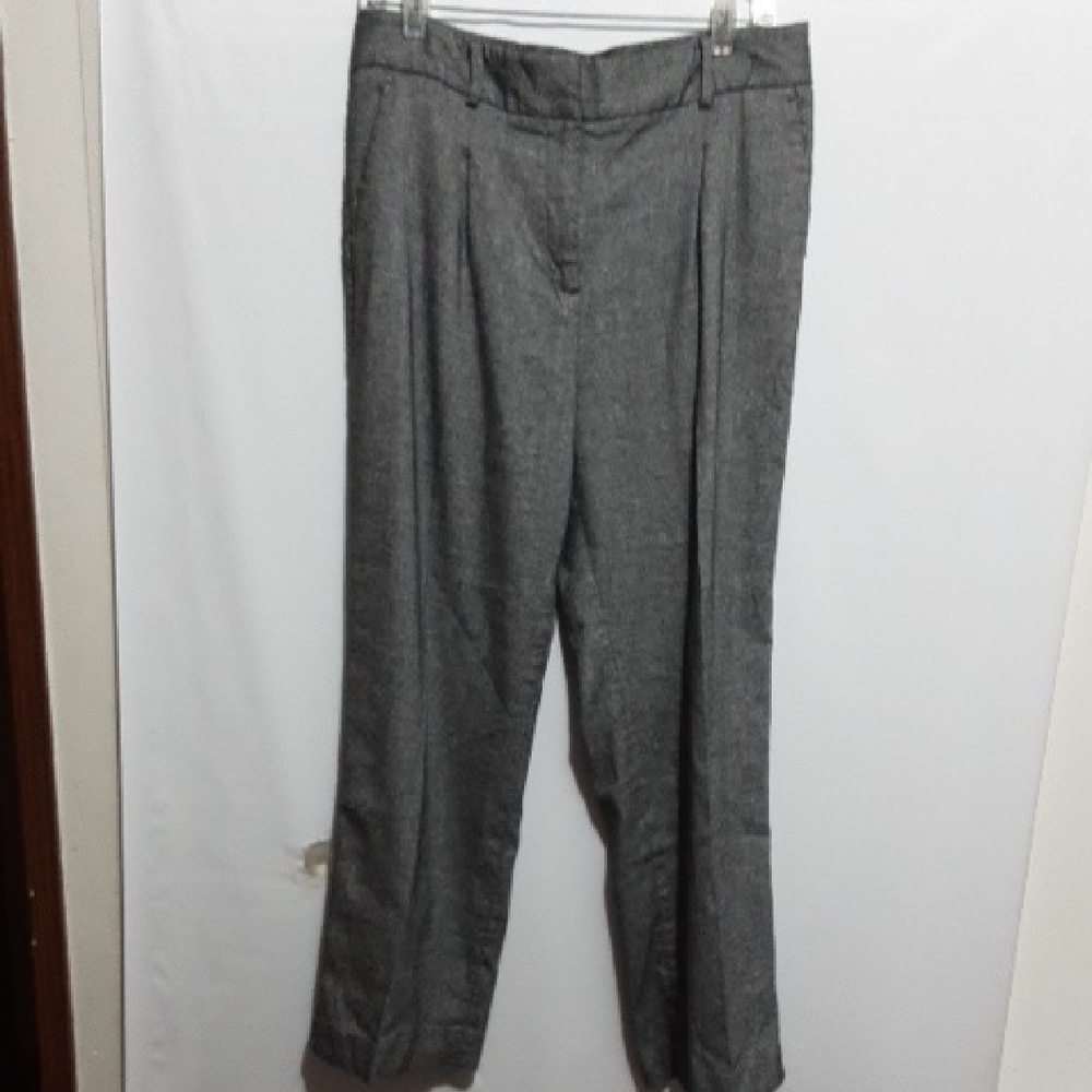 TALBOTS‎ BRISTOL Gray Gun Metal Wide-Leg Trousers